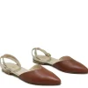 Ballerine | Made in Italy Ballerine in Pelle con cinturino alla caviglia "SOFIA" - /Platino Cuoio