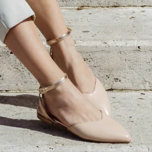 Ballerine | Made in Italy Ballerine in Pelle con cinturino alla caviglia "SOFIA" - /Rame Nude