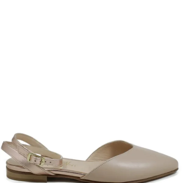 Ballerine | Made in Italy Ballerine in Pelle con cinturino alla caviglia "SOFIA" - /Rame Nude