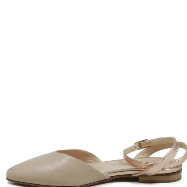 Ballerine | Made in Italy Ballerine in Pelle con cinturino alla caviglia "SOFIA" - /Rame Nude