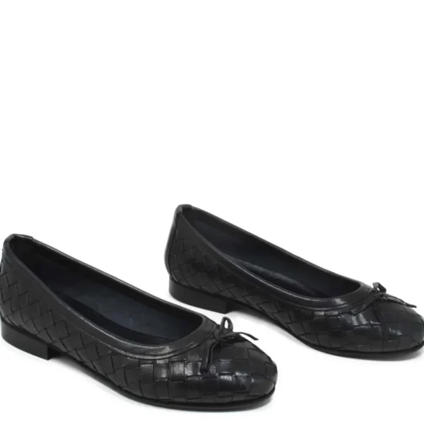 Ballerine | Personal Ballerine in Pelle Intrecciata "ETOILE" - Nero