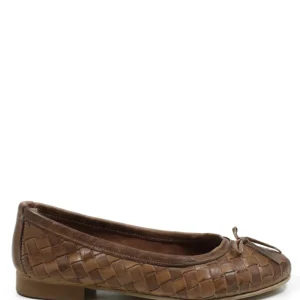 Ballerine | Personal Ballerine in Pelle Intrecciata "ETOILE" - Cuoio