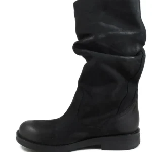 Stivali Invernali | Bikers Invernali | In Time Biker Boots Metà Polpaccio "BK/M" - Nabuk Nero