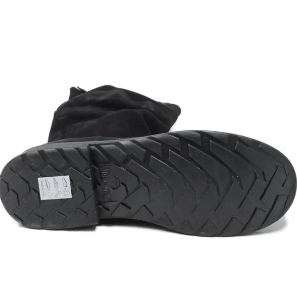 Stivali Invernali | Bikers Invernali | In Time Biker Boots Metà Polpaccio "BK/M" - Nabuk Nero