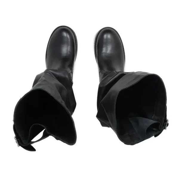 Stivali Invernali | Bikers Invernali | In Time Biker Boots Metà Polpaccio "BK/M" - Pelle Nero
