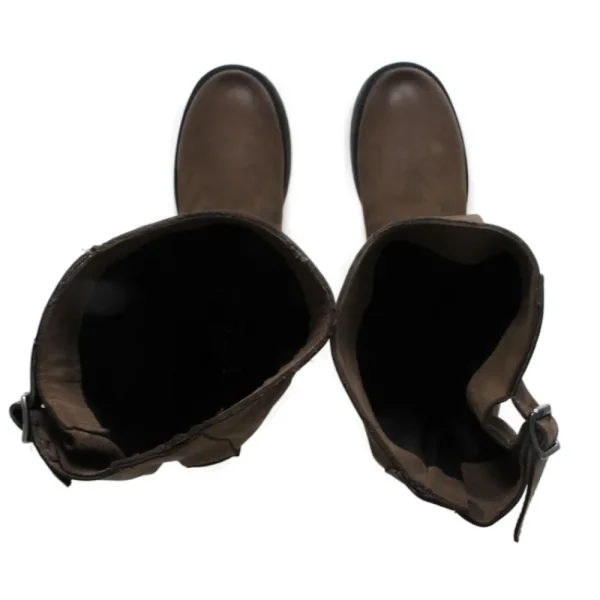 Stivali Invernali | Bikers Invernali | In Time Biker Boots Metà Polpaccio "BK/M" - Nabuk Marrone TestadiMoro