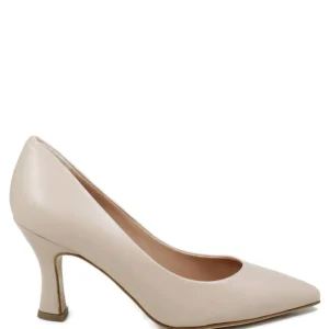 Scarpe Con Tacco | Made in Italy Decollete con Tacco a Rocchetto 8cm "V50" - Nappa Nude
