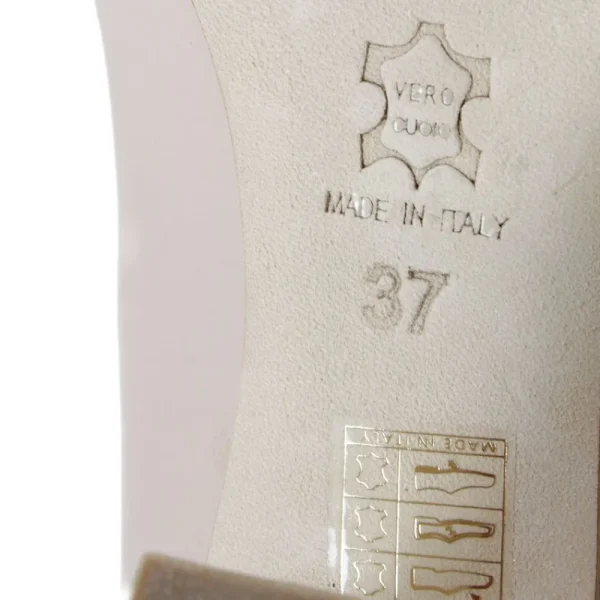 Scarpe Con Tacco | Made in Italy Decollete con Tacco a Rocchetto 8cm "V50" - Nappa Nude