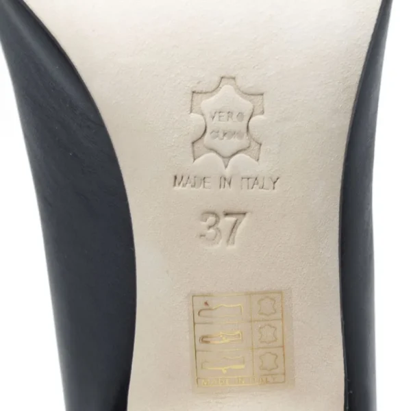 Scarpe Con Tacco | Made in Italy Decollete con Tacco a Rocchetto 8cm "V50" - Nappa Nero