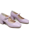 Scarpe Con Tacco | Personal Decollete Mary Jane con Tacco Comodo "Enya" - Nappa Lilla