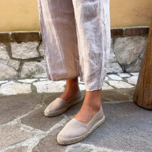Espadrillas | Mañana Espadrillas Basse in Tela Unisex "110" - Taupe