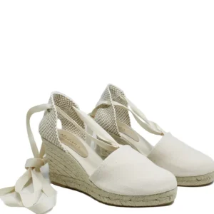 Espadrillas | Sandali Con Zeppa | Mañana Espadrillas con Zeppa Alta e Laccio alla caviglia "701" - Beige