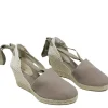 Espadrillas | Sandali Con Zeppa | Mañana Espadrillas con Zeppa Alta e Laccio alla caviglia "701" - Taupe