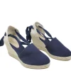 Espadrillas | Sandali Con Zeppa | Mañana Espadrillas con Zeppa Alta e Laccio alla caviglia "701" - Blu