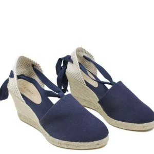 Espadrillas | Sandali Con Zeppa | Mañana Espadrillas con Zeppa Alta e Laccio alla caviglia "701" - Blu