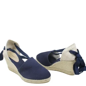 Espadrillas | Sandali Con Zeppa | Mañana Espadrillas con Zeppa Alta e Laccio alla caviglia "701" - Blu