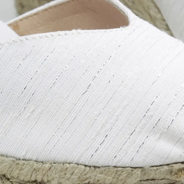 Espadrillas | Sandali Con Zeppa | Mañana Espadrillas con Zeppa Alta e Cinturino alla caviglia "713" - Bianco
