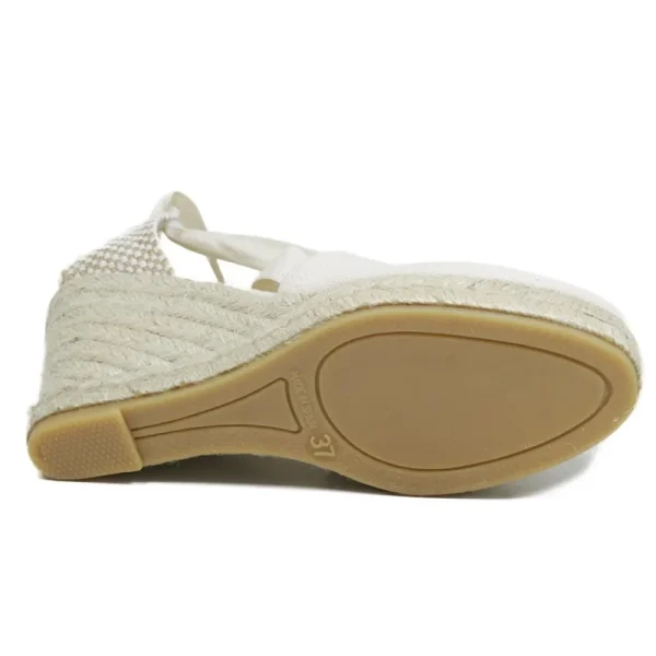 Espadrillas | Sandali Con Zeppa | Mañana Espadrillas con Zeppa Alta e Laccio alla caviglia "701" - Beige