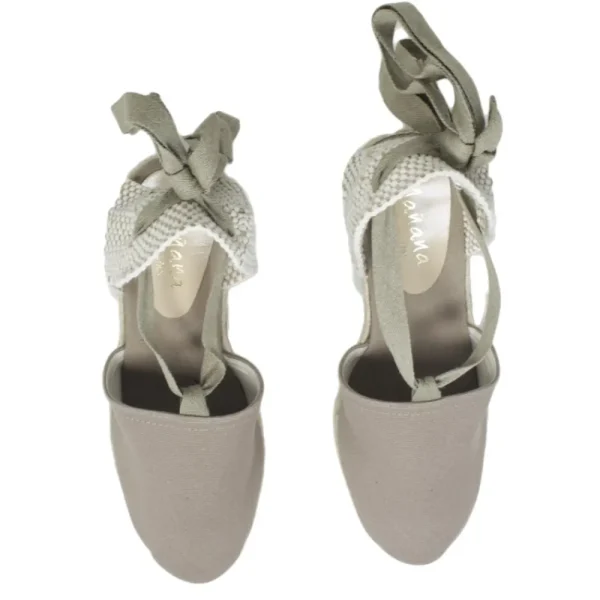 Espadrillas | Sandali Con Zeppa | Mañana Espadrillas con Zeppa Alta e Laccio alla caviglia "701" - Taupe