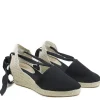 Espadrillas | Sandali Con Zeppa | Mañana Espadrillas con Zeppa Media e Laccio alla caviglia "501" - Nero