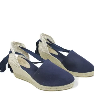 Espadrillas | Sandali Con Zeppa | Mañana Espadrillas con Zeppa Media e Laccio alla caviglia "501" - Blu