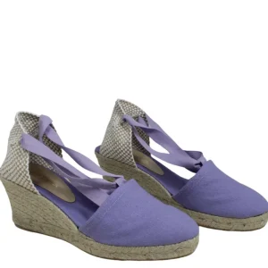 Espadrillas | Sandali Con Zeppa | Mañana Espadrillas con Zeppa Media e Laccio alla caviglia "501" - Lilla