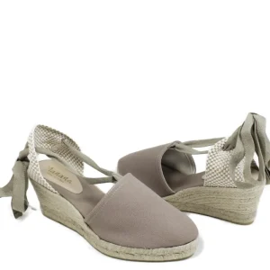 Espadrillas | Sandali Con Zeppa | Mañana Espadrillas con Zeppa Media e Laccio alla caviglia "501" - Taupe