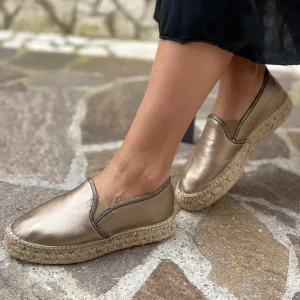 Espadrillas | Mañana Espadrillas Slip on Platform Da Donna "212" - Laminato Bronzo LaminatoBronzo