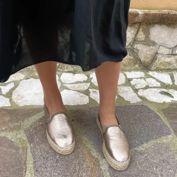 Espadrillas | Mañana Espadrillas Slip on Platform Da Donna "212" - Laminato Bronzo LaminatoBronzo