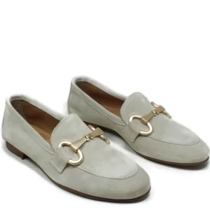 Stringate & Mocassini | In Time Mocassini da Donna in camoscio con morsetto "MADAME" - Beige