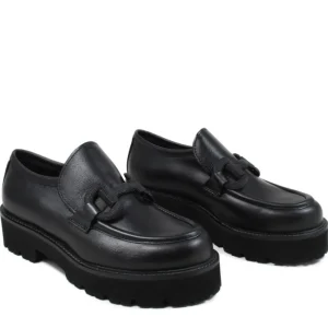 Stringate & Mocassini | In Time Mocassini da Donna in pelle su platform con accessorio "CRAIG" - Nero