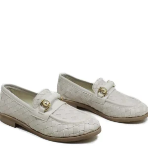 Stringate & Mocassini | Personal Mocassini da Donna in Pelle Intrecciata "MOKA" - Beige