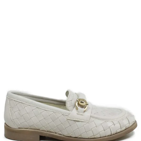 Stringate & Mocassini | Personal Mocassini da Donna in Pelle Intrecciata "MOKA" - Beige