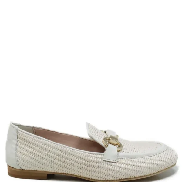 Stringate & Mocassini | Personal Mocassini da Donna in Rafia e Nappa "JANE" - Beige