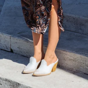 Sabot | Scarpe Con Tacco | Personal Sabot Texani con Tacco Alto "DEBRA" - Rafia Beige