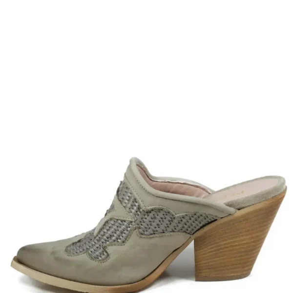 Sabot | Scarpe Con Tacco | Personal Sabot Texani con Tacco Alto "VEGA" - Nabuk e Rafia Taupe