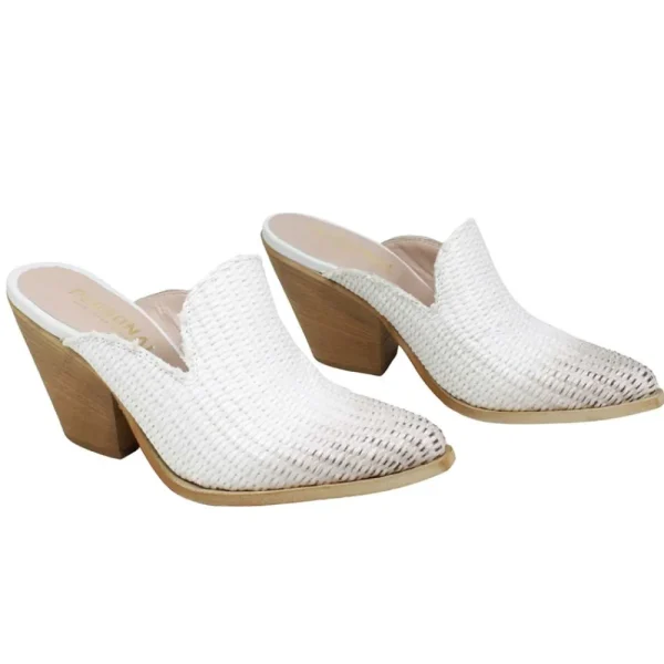 Sabot | Scarpe Con Tacco | Personal Sabot Texani con Tacco Alto "DEBRA" - Rafia Beige