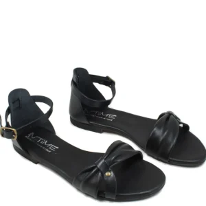 Sandali Bassi | In Time Sandali Bassi Flat in Pelle "Luna" - Nero