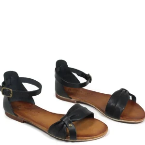 Sandali Bassi | In Time Sandali Bassi Flat in Pelle "Luna" - /Cuoio Nero