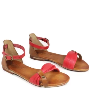Sandali Bassi | In Time Sandali Bassi Flat in Pelle "Luna" - /Cuoio Rosso