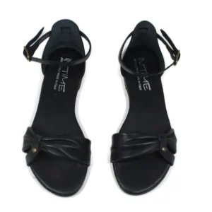 Sandali Bassi | In Time Sandali Bassi Flat in Pelle "Luna" - Nero
