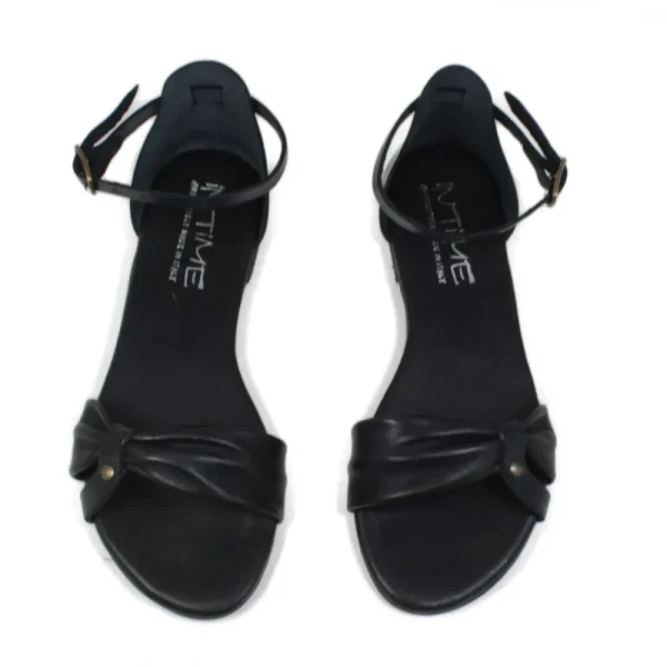 Sandali Bassi | In Time Sandali Bassi Flat in Pelle "Luna" - Nero