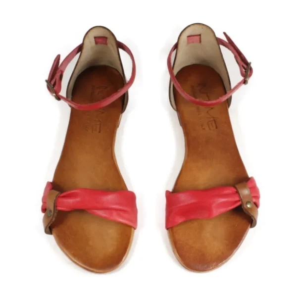 Sandali Bassi | In Time Sandali Bassi Flat in Pelle "Luna" - /Cuoio Rosso