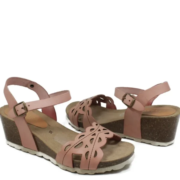 Sandali Con Zeppa | Mañana Sandali in Pelle con Zeppa Media Comfort Fit "V06" - Nude