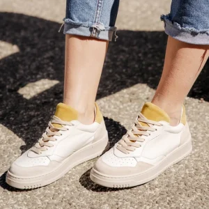 Sneakers | Personal Sneakers in pelle da donna "ARIS" - /Giallo Ocra Bianco