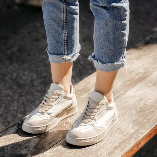 Sneakers | Personal Sneakers in pelle da donna "ARIS" - /Laminato Platino Bianco