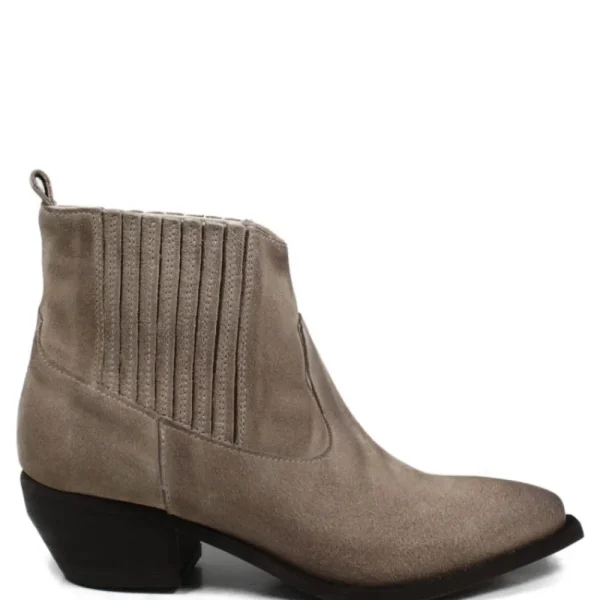 Tronchetti | Stivali Texani | Personal Stivaletti Ankle Boots Texani con Elastico  "WISE" - Crosta Avana