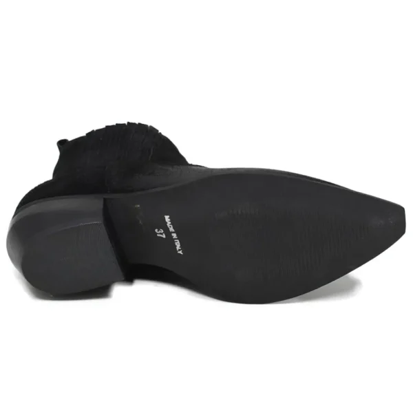 Tronchetti | Stivali Texani | Personal Stivaletti Ankle Boots Texani con Elastico  "WISE" - Camoscio Nero