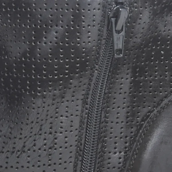 Stivali Estivi | Bikers Estivi | In Time Stivaletti Biker Asimmetrici Traforati "MANTRA/B" - Nero
