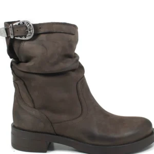 Stivali Invernali | Bikers Invernali | In Time Stivaletti Biker Boots Bassi "NOA/B" - Nabuk Testa di Moro TestadiMoro